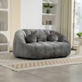 Oversized Chenille Bean Bag Chair Couch, Big Loveseat Bean Bag Bed for