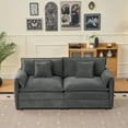 thumbnail image 1 of Oversized Chenille Loveseat Sofa, 76” Comfy 2 Seater Couch with Deep Seat, Modular Love Seat Couch for Living Room Bedroom Apartment, Easy Assembly Small Cloud Couch, Gray, 1 of 7