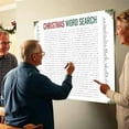 thumbnail image 1 of Oversized Christmas Word Search Poster - Giant Interactive Holiday Party Game with 50 Festive Themed Words - Family Room Wall Decor for Kids Teens Adults, 1 of 6