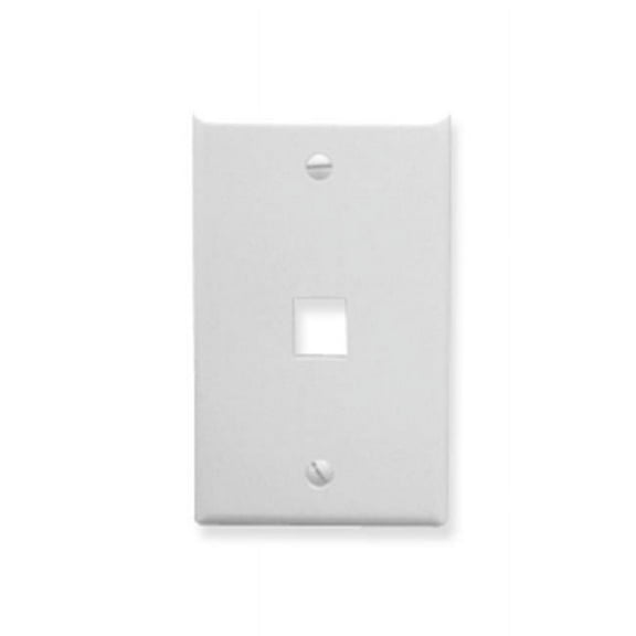 Oversized Classic Face Plate 1 Port - White