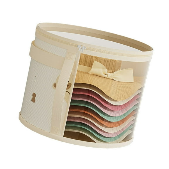 Oversized Clear Hat Organizers Box Foldable Storage Case for Baseball Caps