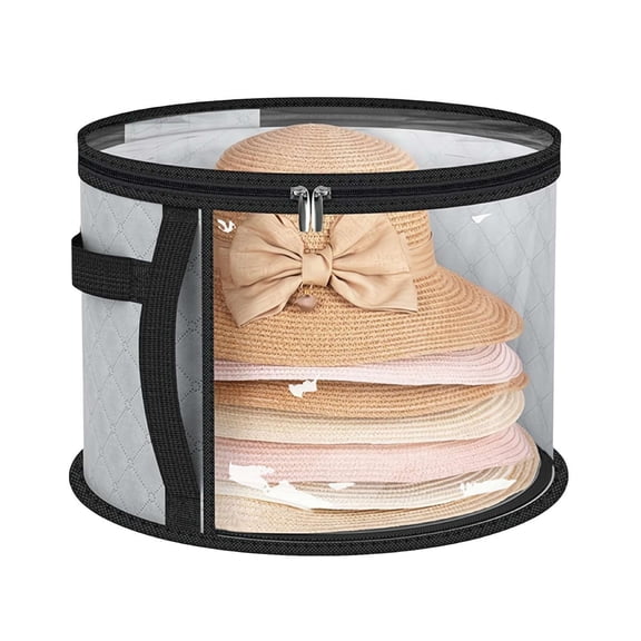 Oversized Clear Hat Storage Bag for Women,2025 Upgrade Portable Cowboy Hat Box with Zipper,Holds up to 7 Caps Cowboy Hat Organizer for Closet,Wide Brims Hat Case with Carrying Handles for Women Men