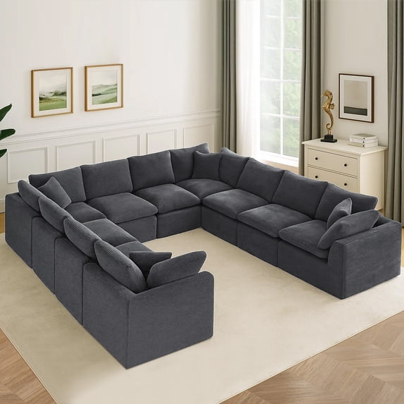 Oversized Cloud Couch Sectional for Living Room - 10 Seaters Modular ...
