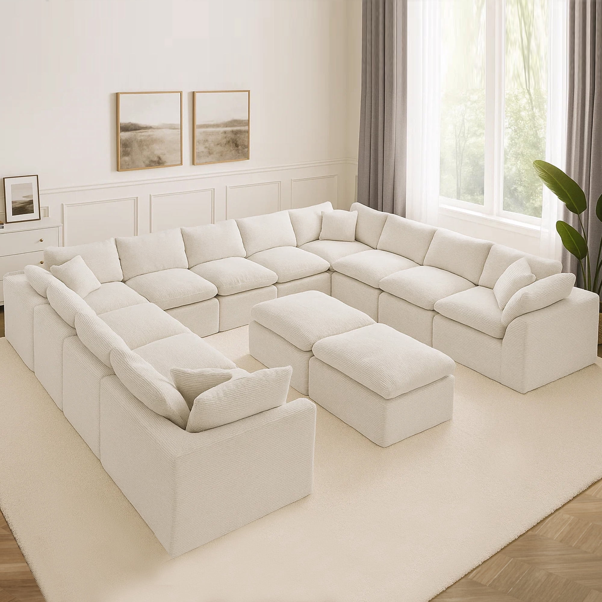 Oversized Cloud Couch Sectional for Living Room - 13 Seaters Modular ...