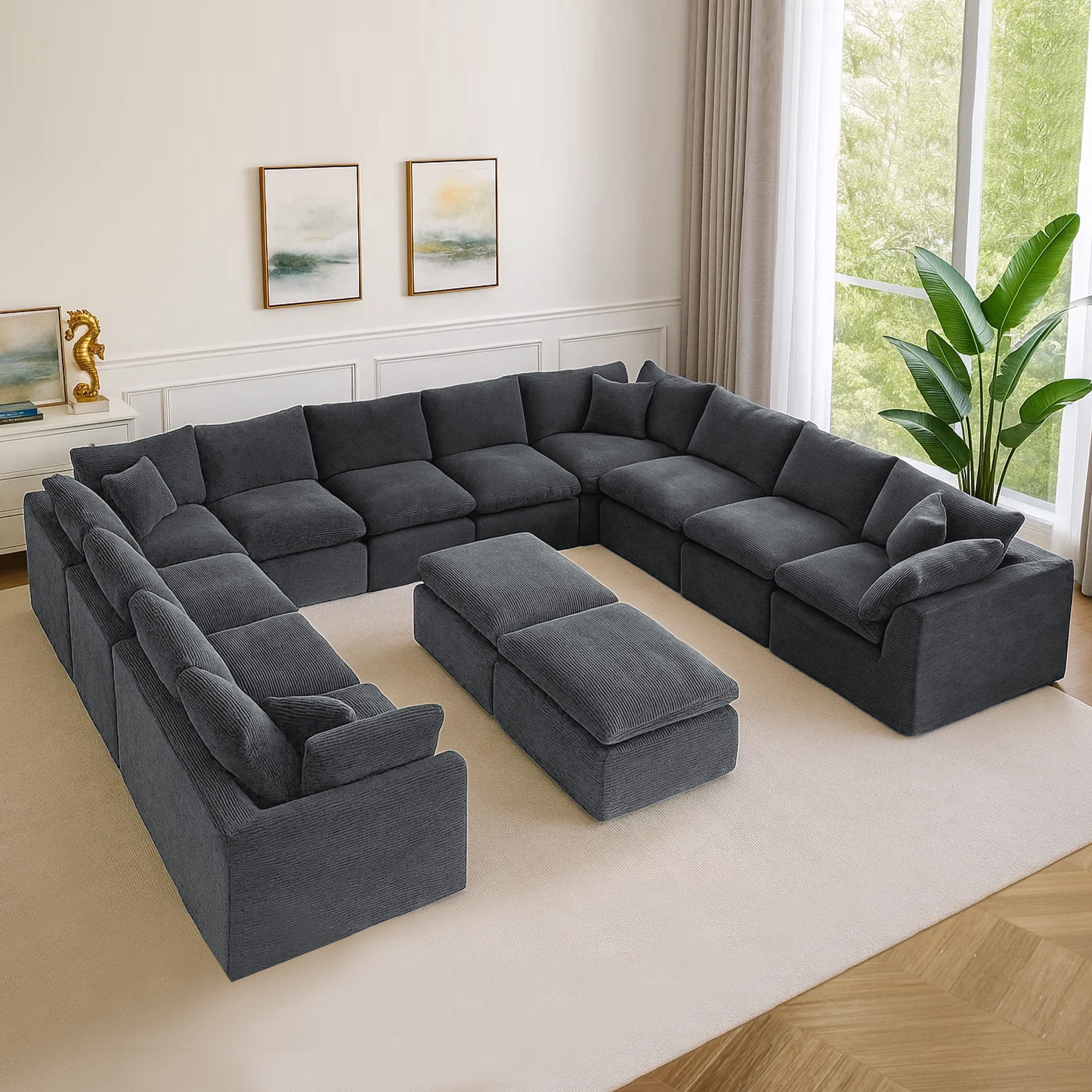 Oversized Cloud Couch Sectional for Living Room - 13 Seaters Modular ...
