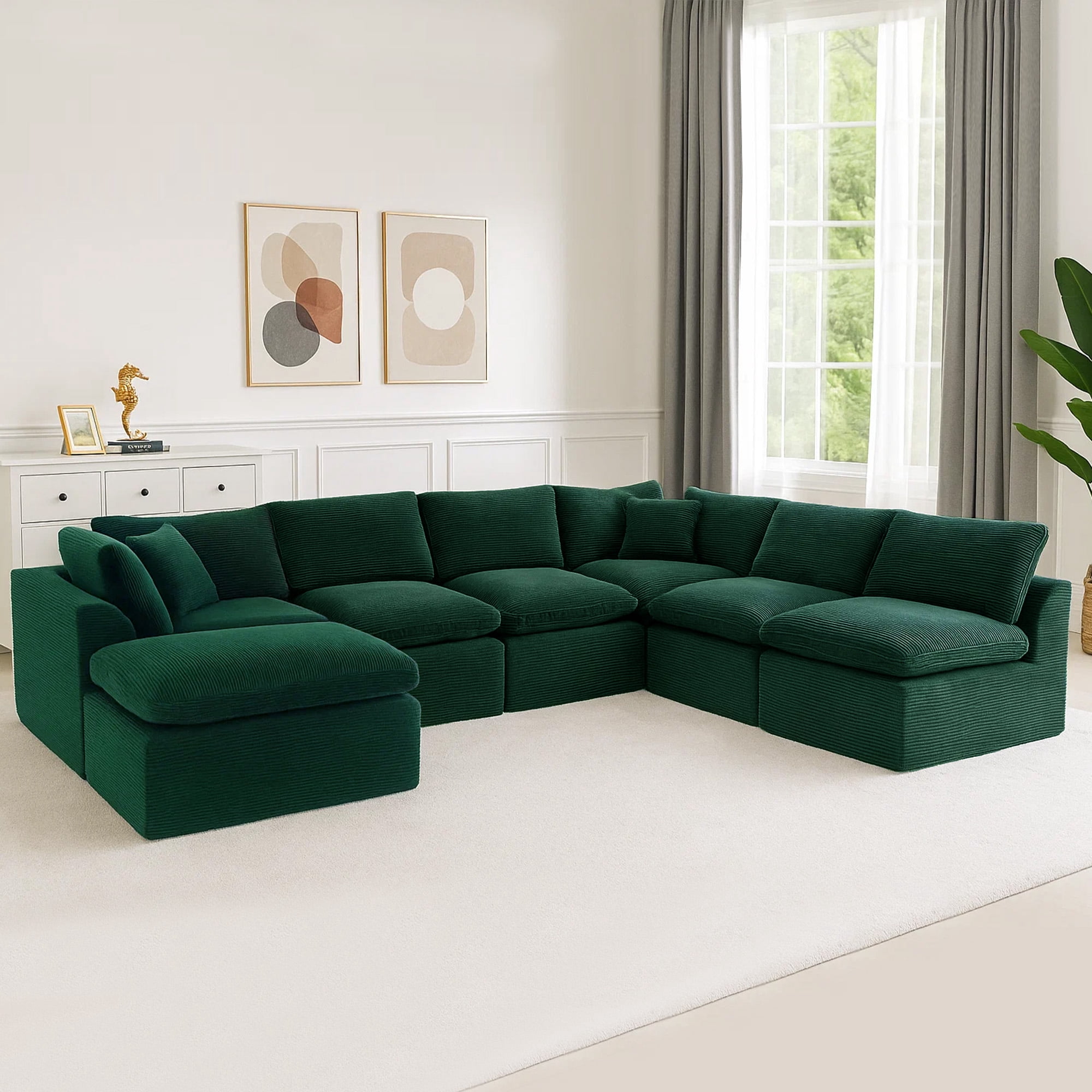 Oversized Cloud Couch Sectional for Living Room - 7 Seaters Modular ...