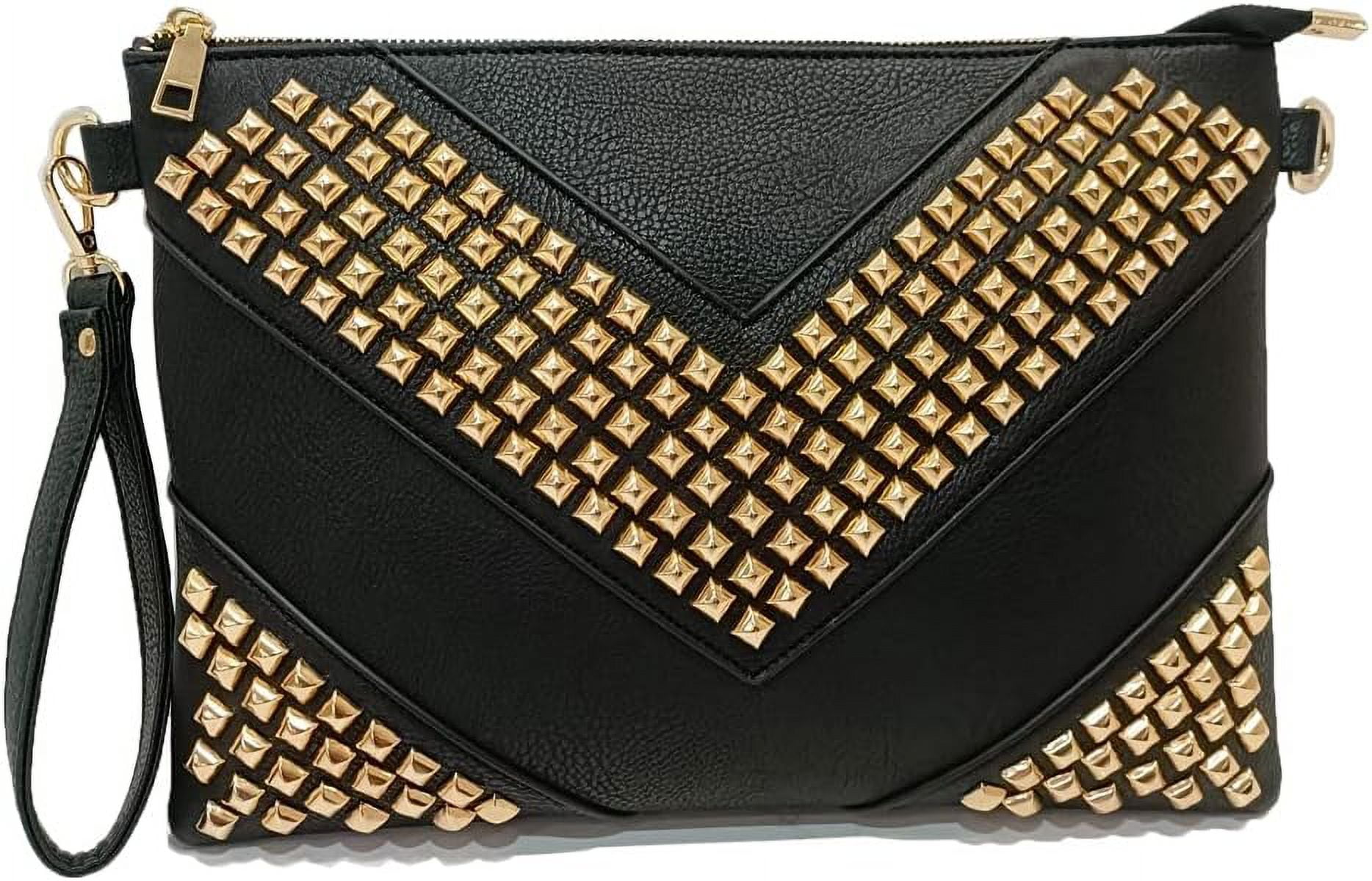 Oversized Clutch Bag Purse Women PU Leather Crossbody Shoulder