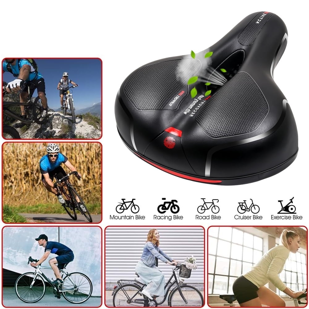 Extra wide big bum bike seat soft & comfort padded mtb road bicycle gel saddle mountain cruiser road bicycle cushion sale