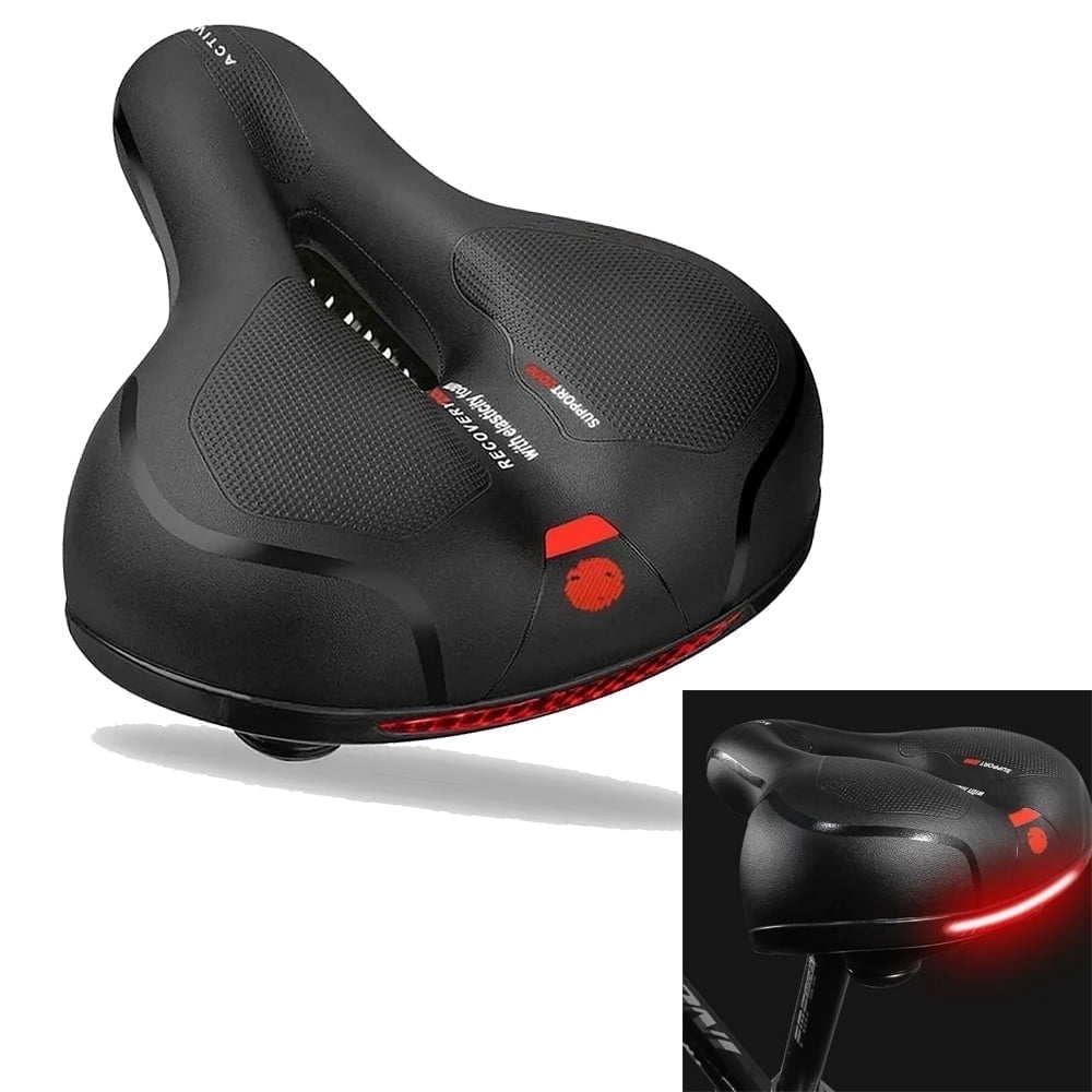 Oversized Comfort Bike Seat Extra Wide Saddle Bicycle Seat Pad Soft Padded Mountain Bike Gel Saddle Seat