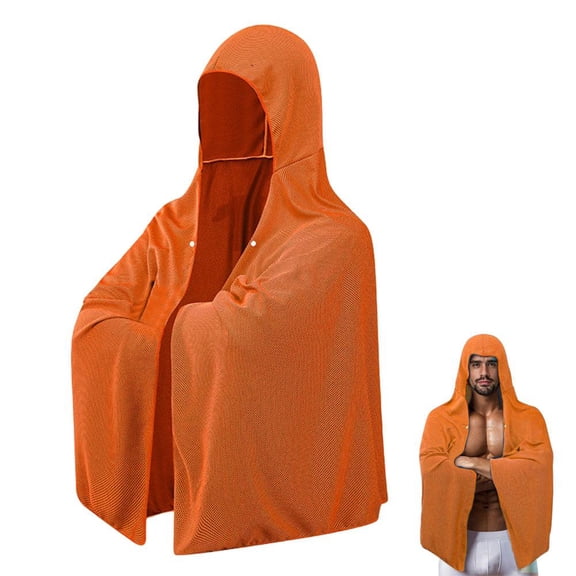 Oversized Cooling Sun Protection Hooded Towel Poncho, Quick Dry Water Absorbent Beach Wrap Cooling Shawl for Sun Shade