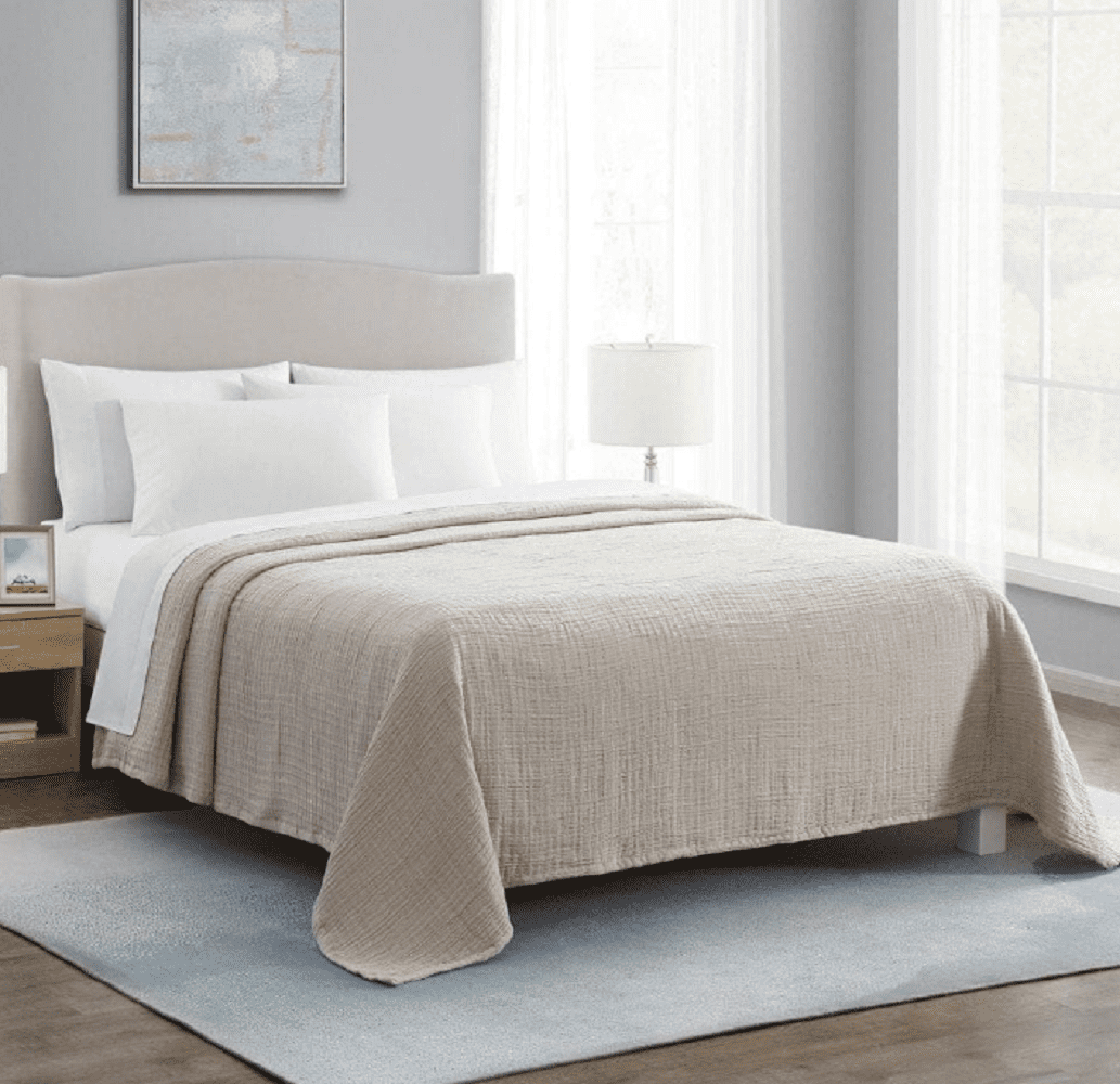 Oversized Cotton Gauze Blanket, 106 x 94"