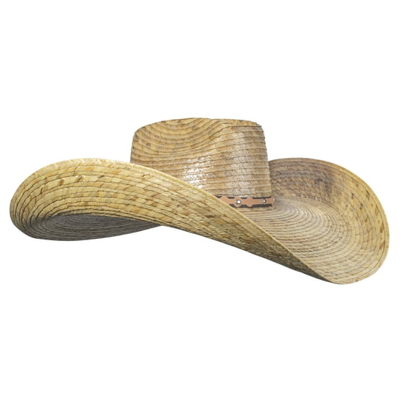 Oversized Cowboy Wide Brim Straw Hat Dark