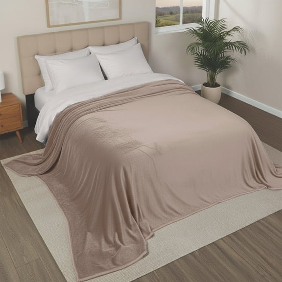 Oversized Cozy Night Cloud Throw Blanket, 110" x 132" (Fossil)