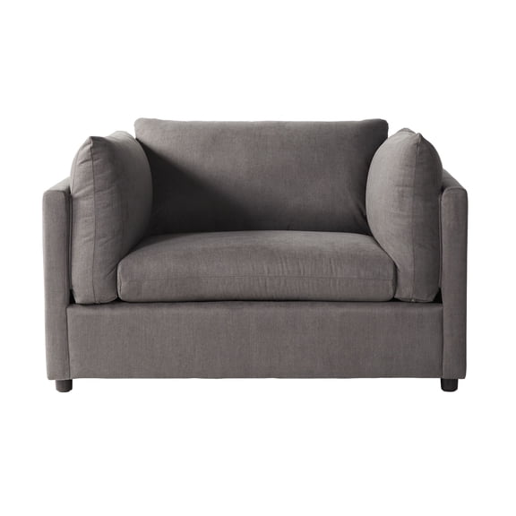 Oversized Cuddler Arm Chair | Sophisticated Relaxation in Home | Carbon Gray Fabric Design | Improves Sitting Experience