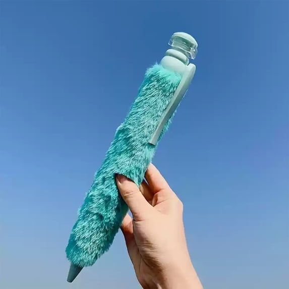 Oversized Cute Fuzzy Ballpoint Pen – 10ml Unique Funny Pen for Teens, Exam & Office, Tactile Touch Screen Stylus, Personalized Gift for Women Men