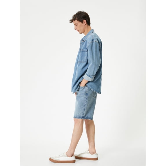Oversized Denim Shorts