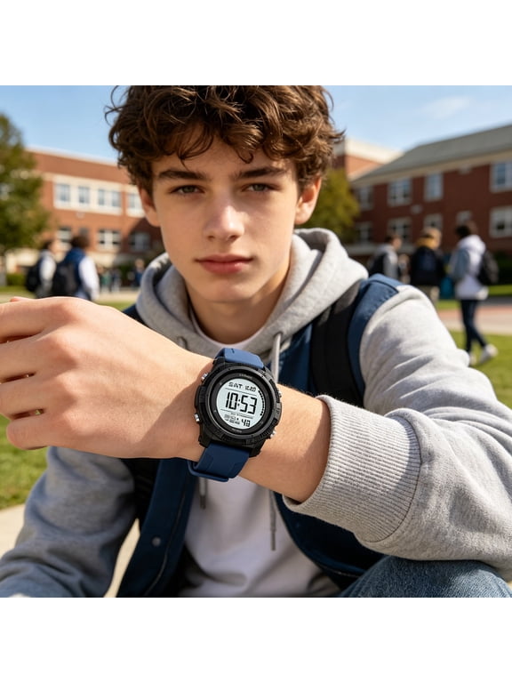 Oversized Digital Watch Men Women Sports Waterproof Luminous Alarm Chronograph Outdoor Wristwatch