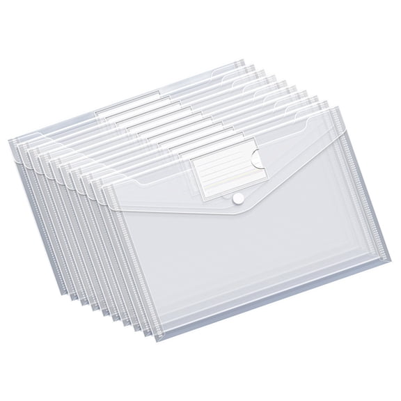 Oversized Document Organizers With Snapping Closure Transparent File Storage For Meetings School Projects Holds 100 Sheets