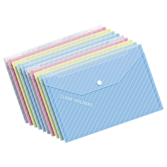 Oversized Document Organizers With Snapping Closure Transparent File Storage For Meetings School Projects Holds 1