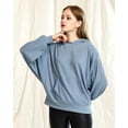 thumbnail image 1 of Oversized Dolman Sleeve Ribbed Hoodie Top, 1 of 10
