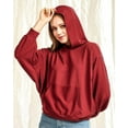 thumbnail image 1 of Oversized Dolman Sleeve Ribbed Hoodie Top, 1 of 11