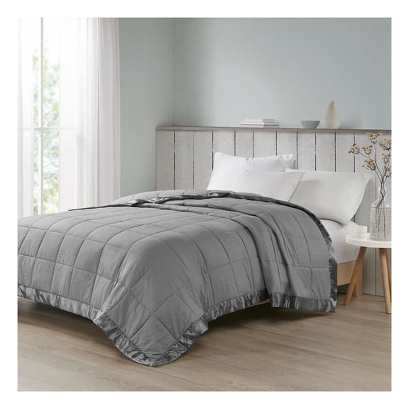 Oversized Down Blanket with Trim as Pic