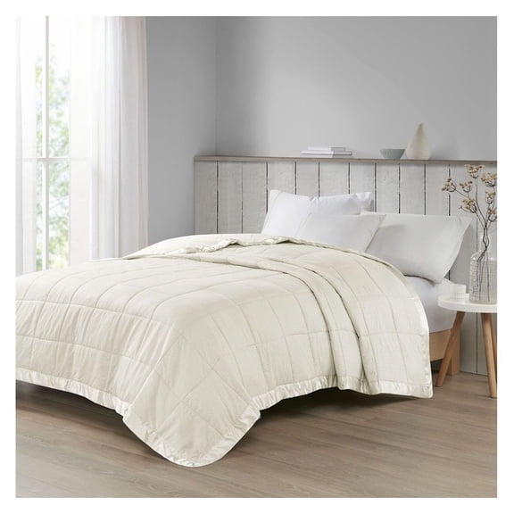 Oversized Down Blanket with Trim as Pic