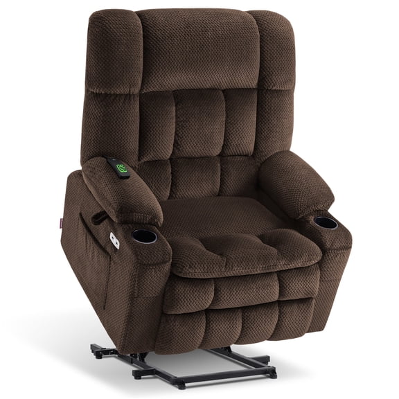 MCombo Oversized 27.2" Seat Width Dual Motor Power Recliner Lift Chair with Vibration and Heat for Height 5'7"-6'2", Infinite Position