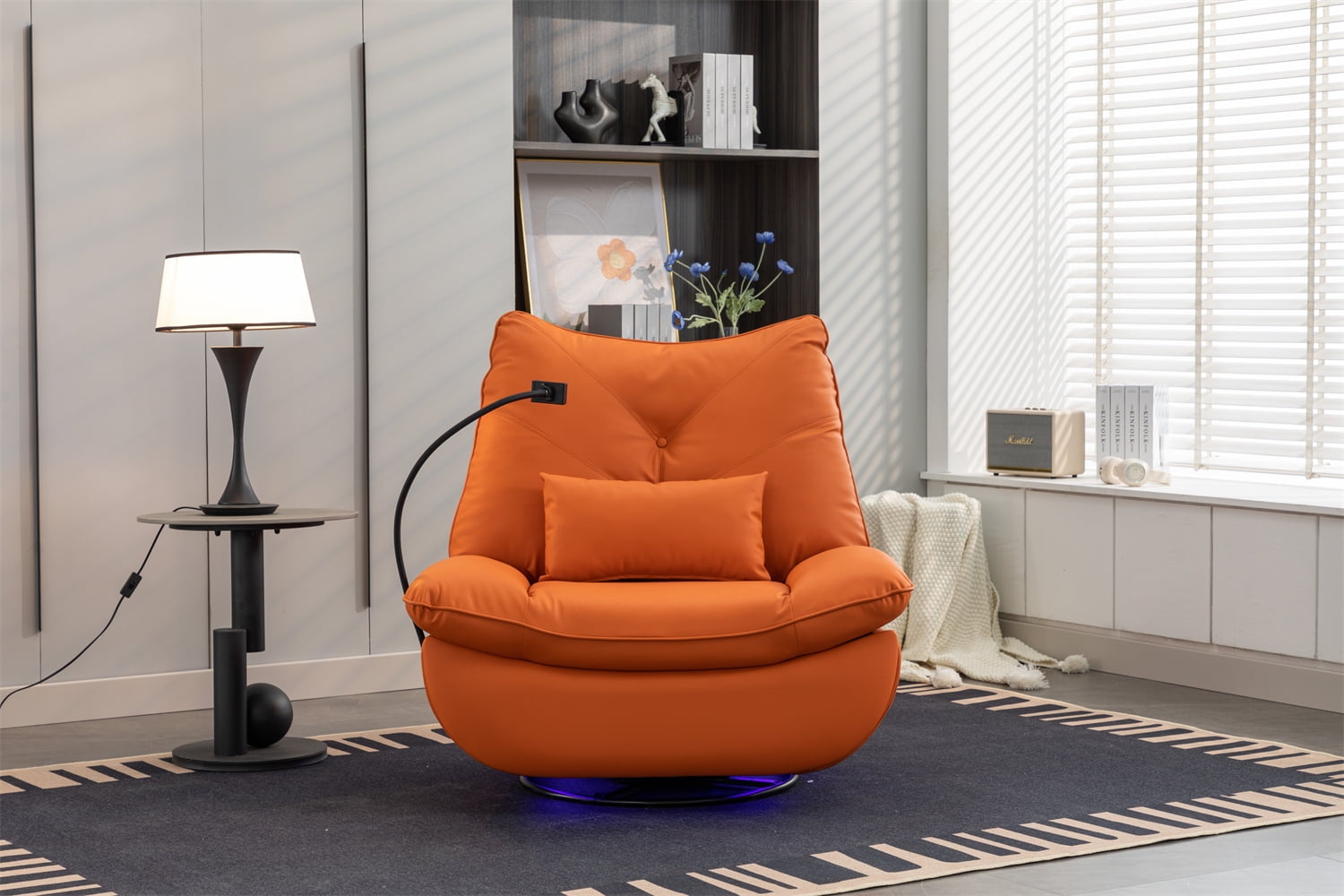 Oversized Electric Glider Recliner Chair, 360° Swivel Lounge Chair with ...