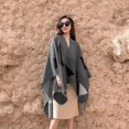 thumbnail image 1 of Oversized Ethnic Poncho Wrap for Women, Slit Open Boho Shawl Cape,one size fits all,39, 1 of 57