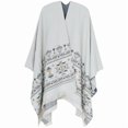 thumbnail image 1 of Oversized Ethnic Poncho Wrap for Women, Slit Open Boho Shawl Cape,one size fits all,7, 1 of 57