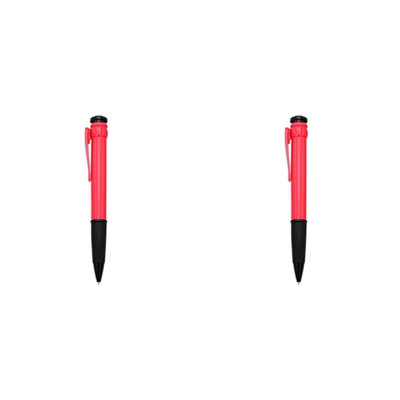 Oversized Extra Large Ballpoint Pen, Fun Novelty Writing Tool For Home Office And Desk, Eye Catching Design With Refillable Ink (Red ,2pcs)