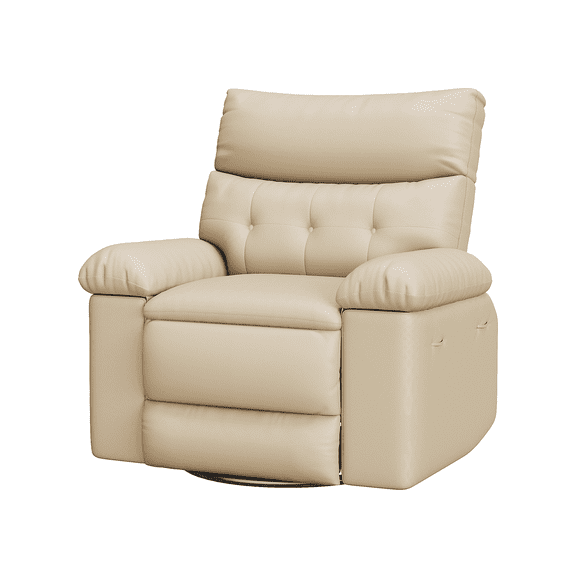 Oversized Extra Wide Manual Recliner Chair, Comfy PU Leather Reclining Chair for Adults with Overstuffed Arms & Back Support, Side Pocket, Single Seating for Living Room & Bedroom