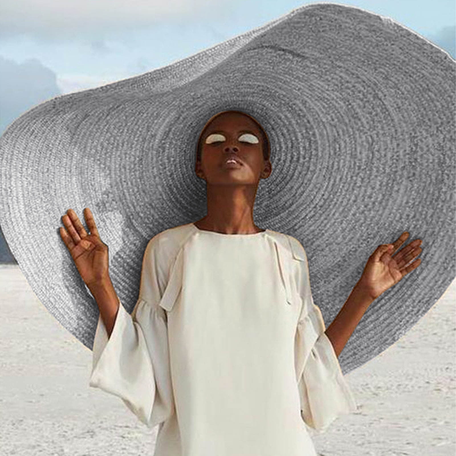 big beach hat