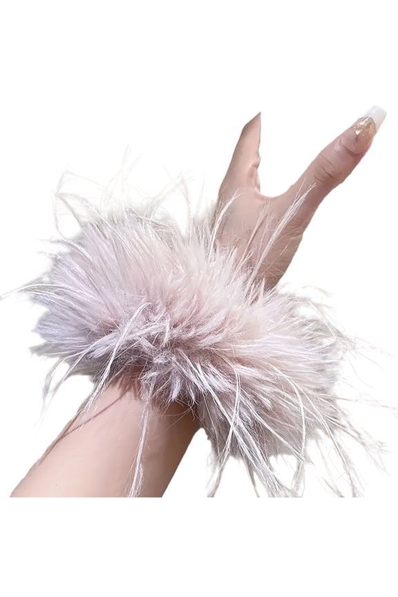 Oversized Feather Scrunchies Breathable Hair Bands Fashion Hair Accessory