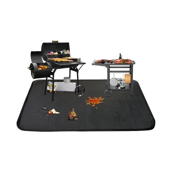 Oversized Fireproof BBQ Ground Cover For Fire Pit Heat Shield Waterproof Tear Resistant Portable Outdoor Safety Mat