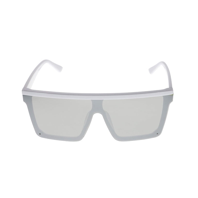 Oversized Flat Top Retro Square Aviator Frame Mirror Lens  display picture 1