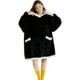 thumbnail image 1 of Oversized Fleece Hoodie Blanket Warm Soft Wearable Sherpa Hooded Sweatshirt US, 1 of 17