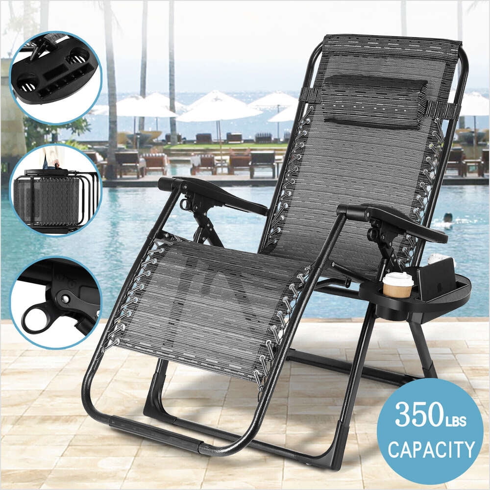 Oversized Folding Extra Wide Zero Gravity Recliner Chair Lounge Patio