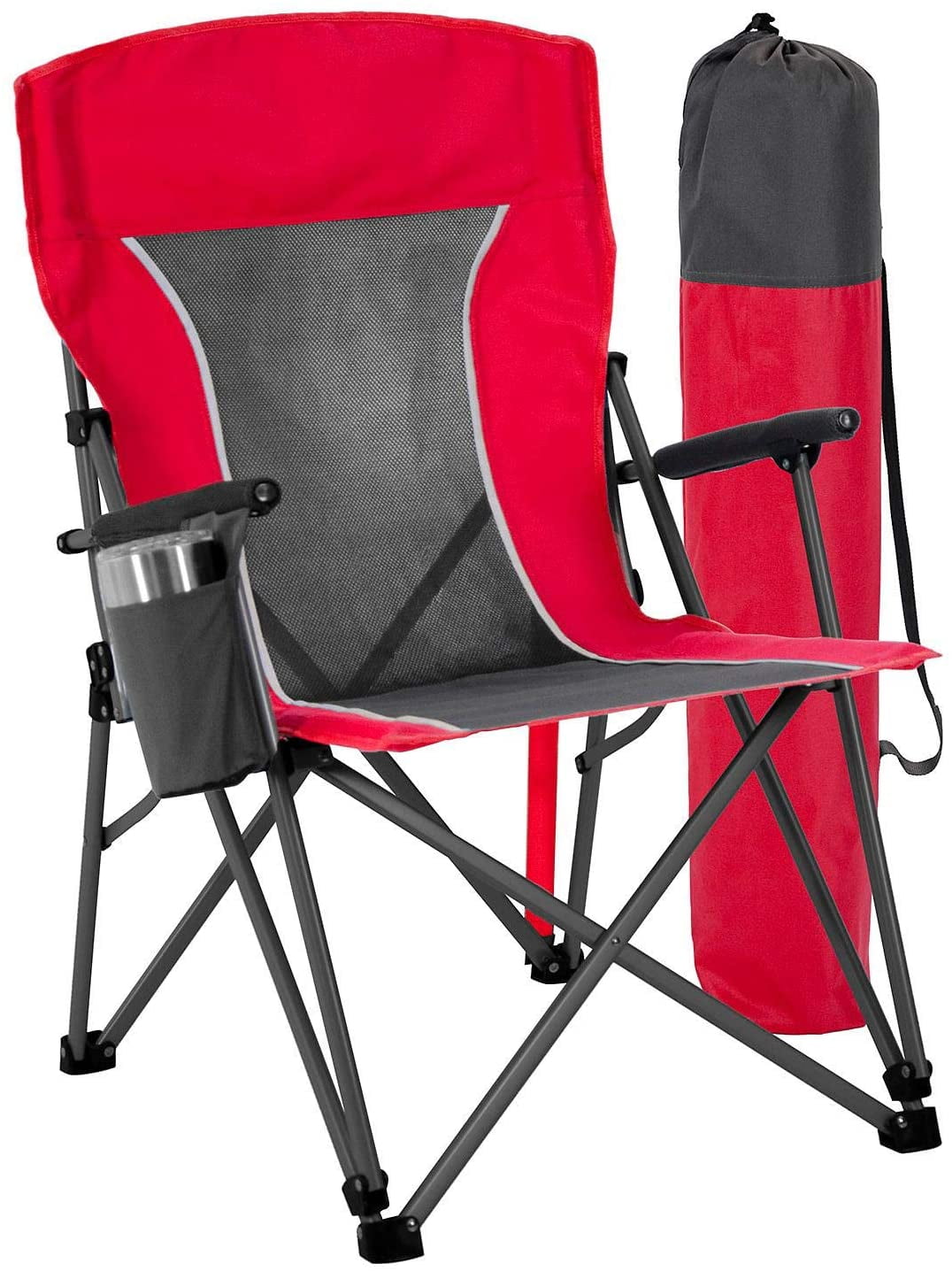 Oversized Folding Hard ARM Lawn Chair Red Walmart