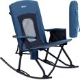 thumbnail image 1 of Oversized Folding Rocking Camping Chair Portable Outdoor Rocker with High Back Hard Armrests Carry Bag, Supports 400 lbs, Mesh Back, 1 of 8