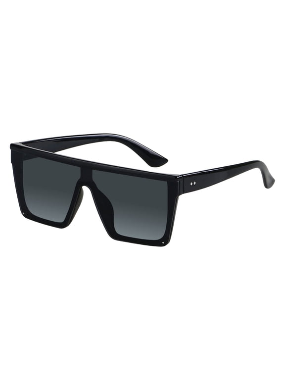 Oversized Frame Connected Sunglasses Street Style Driving Eyewear Lightweight Comfortable Unisex Fashion