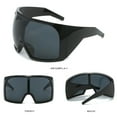 thumbnail image 1 of Oversized Frame Sunglasses, Futuristic UV400 Polarized Lens for Total Eye Coverage, Unisex Shield Style for Cycling Sports and Fashion, Protective Wrap-Around Goggles (Black), 1 of 7