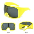 thumbnail image 1 of Oversized Frame Sunglasses, Futuristic UV400 Polarized Lens for Total Eye Coverage, Unisex Shield Style for Cycling Sports and Fashion, Protective Wrap-Around Goggles (Yellow), 1 of 8