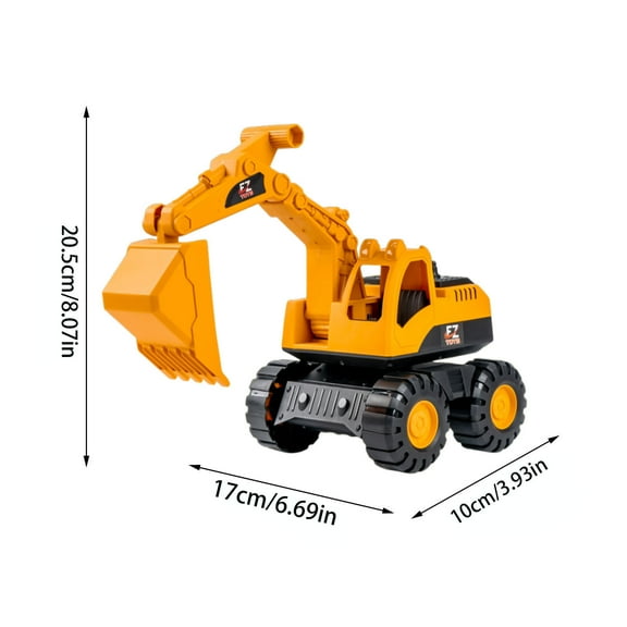 Oversized Friction-Powered Excavator Toy Construction Vehicle for Sand Pit Transport & Outdoor Role Play(A)