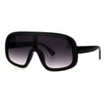 thumbnail image 1 of Oversized Futurism Robotic Shield Sport Racer Plastic Sunglasses Black Smoke, 1 of 4