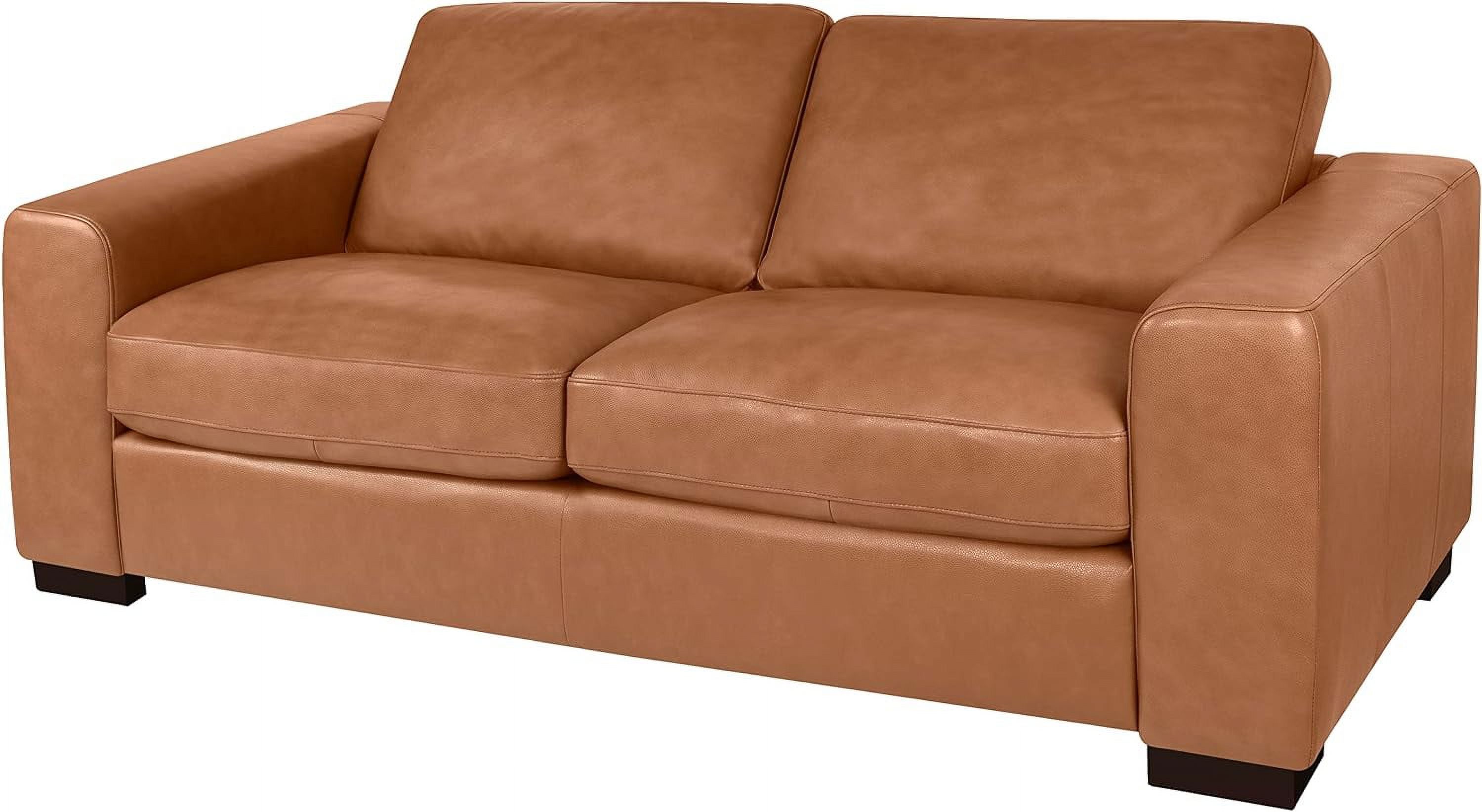 Oversized Genuine Leather Modern Loveseat Sofa Small Love Seat Sofas