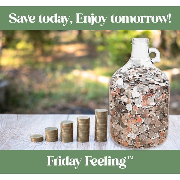 Oversized Glass Swear Jar with Lid, 1 Gallon Money Saving Bank for Adults, Coin Collection Container (Large)