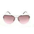 thumbnail image 1 of Oversized Gradient Lens Rimless Metal Frame Aviator Sunglasses, 1 of 25