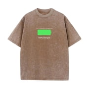 Oversized Graphic Tshirts for Men Acid Wash Los Angeles Vintage Tees Streetwear Baggy Cotton Shirts Casual Tops